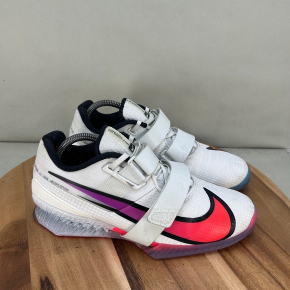 Nike Romaleos 4 SE White Hyper Violet Weightlifting Shoes CN9662-100 Mens Size 9